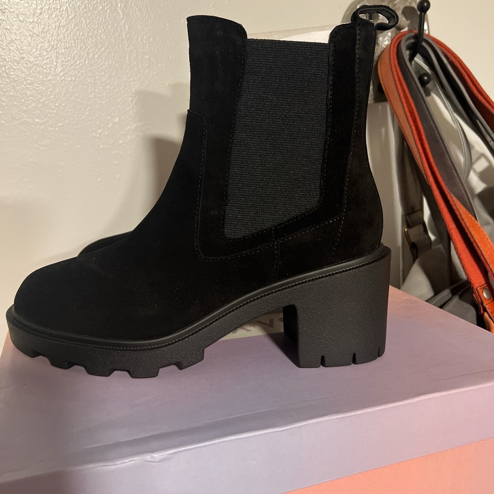 Black Suede Boots - Picture 3 of 5